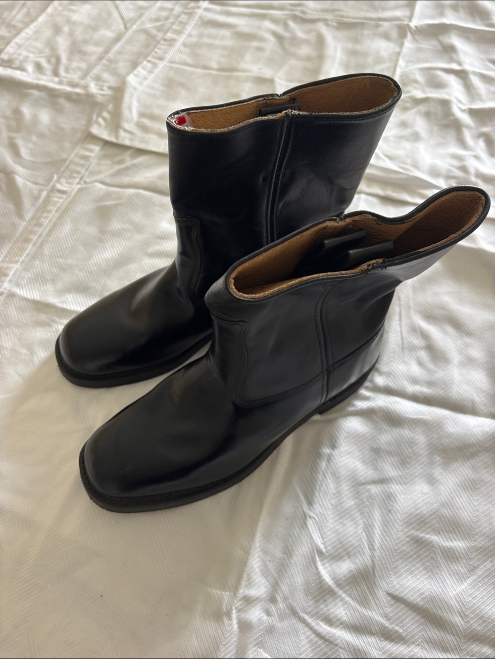 Sears Soft Jobs Super Cushioned Black Leather Boots Sz 7 D - Picture 4 of 10